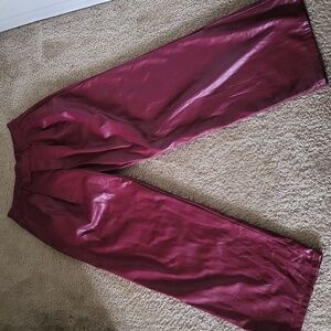 Forever 21 Deep Red Wide Leg Pants